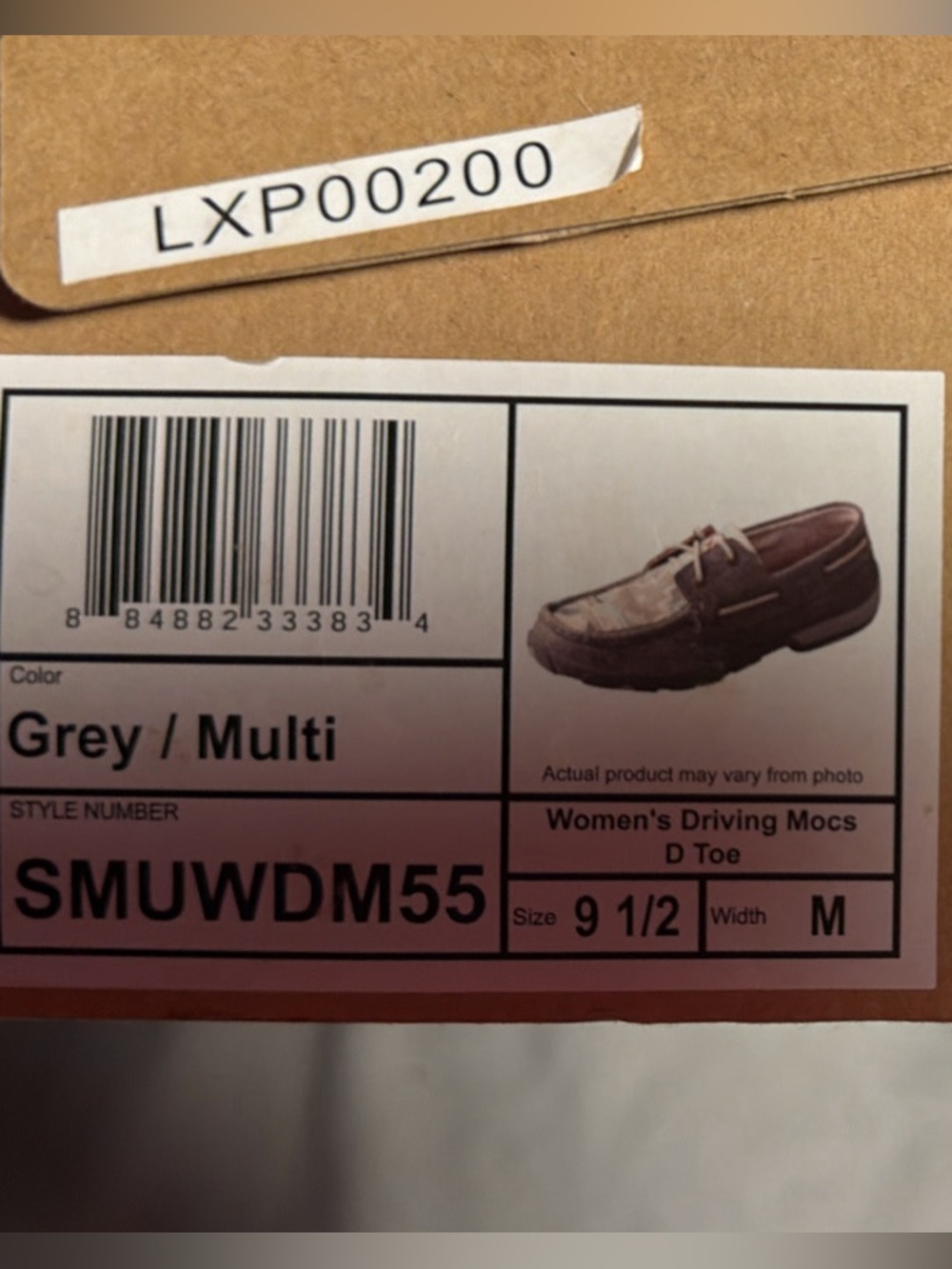 Twisted X Grey/Multi Driving Moccasins - Women's
